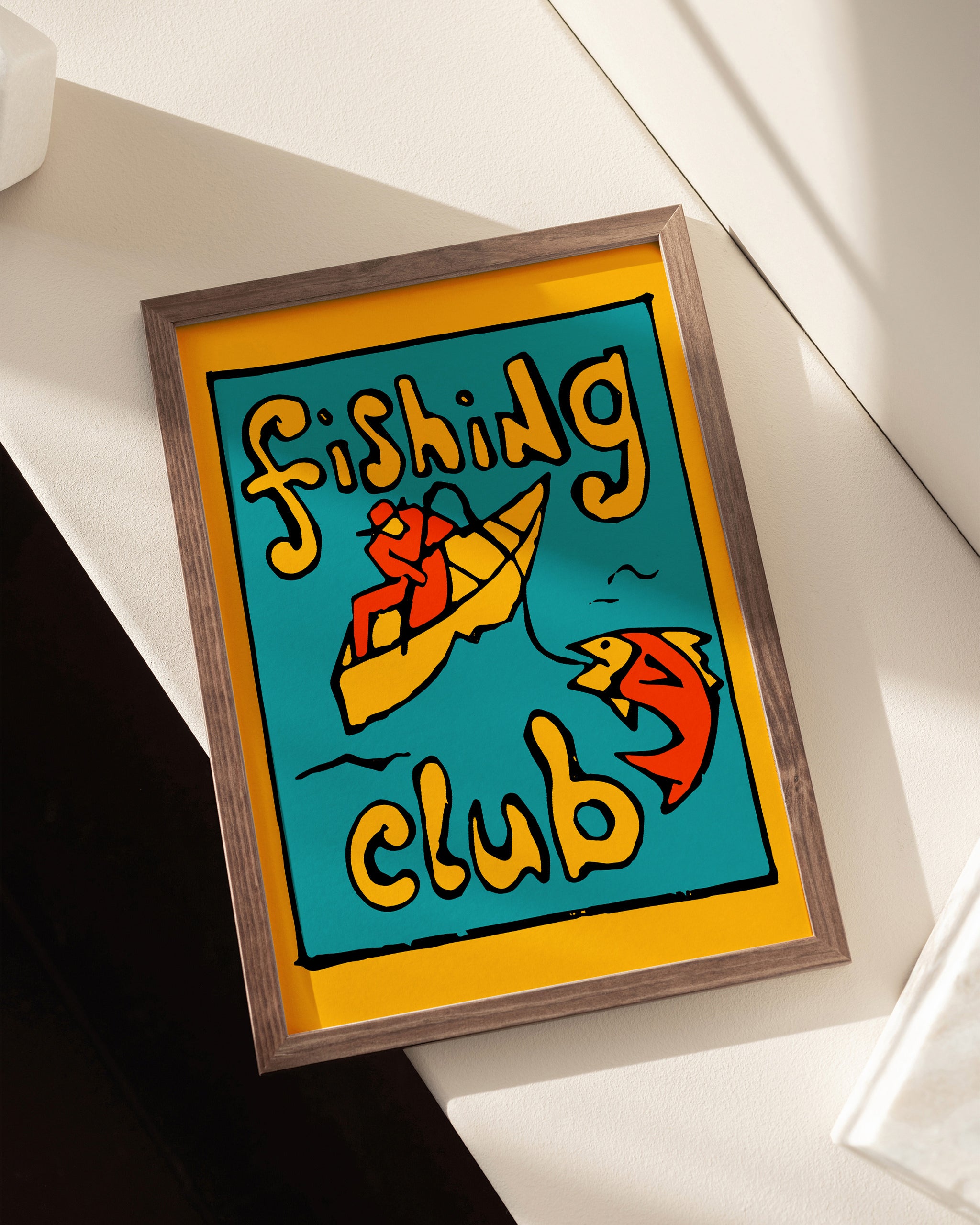 Fishing Club No.2-psoter-wall_art-decor-The Poster Square