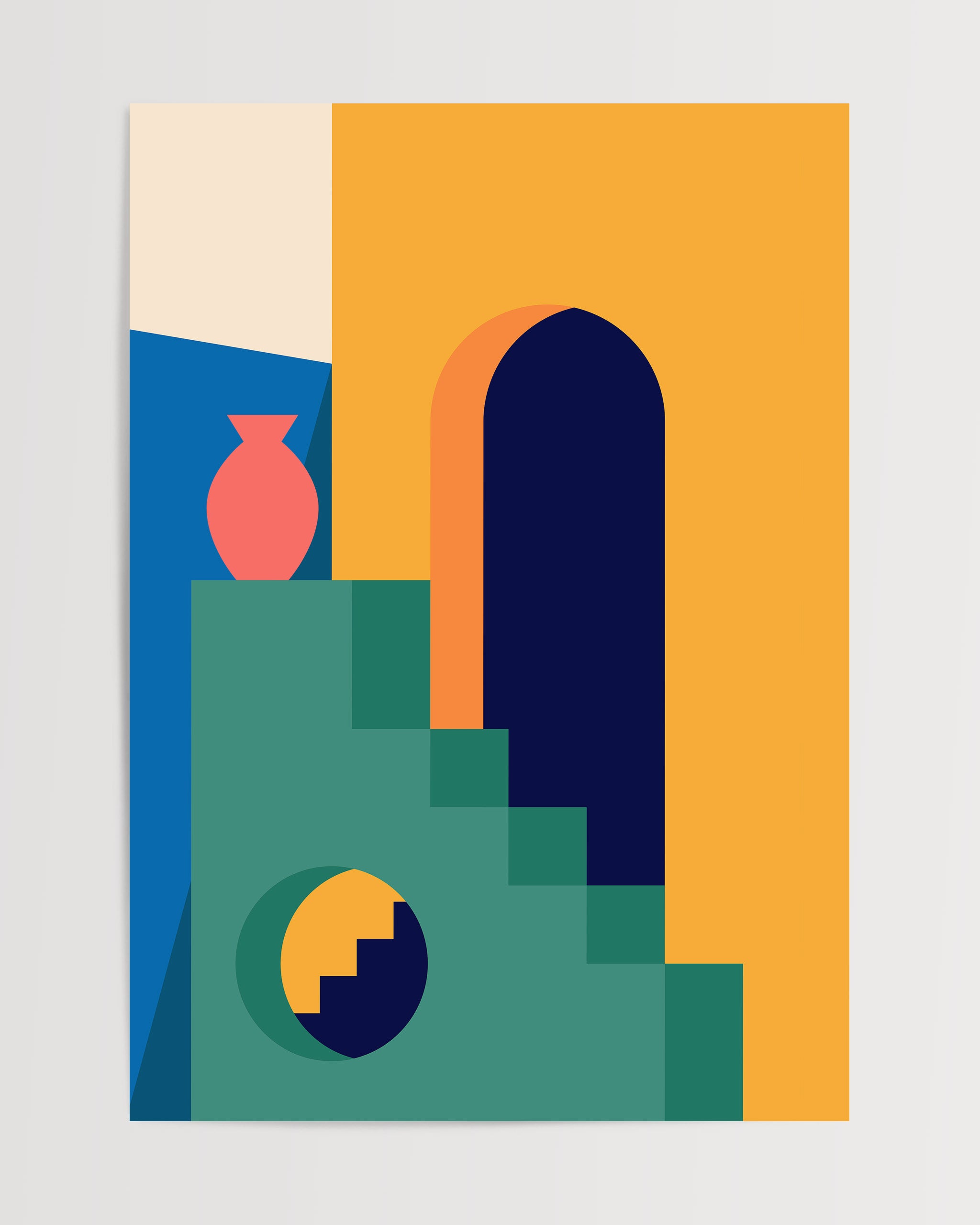 Cubist Architecture No.2-psoter-wall_art-decor-The Poster Square