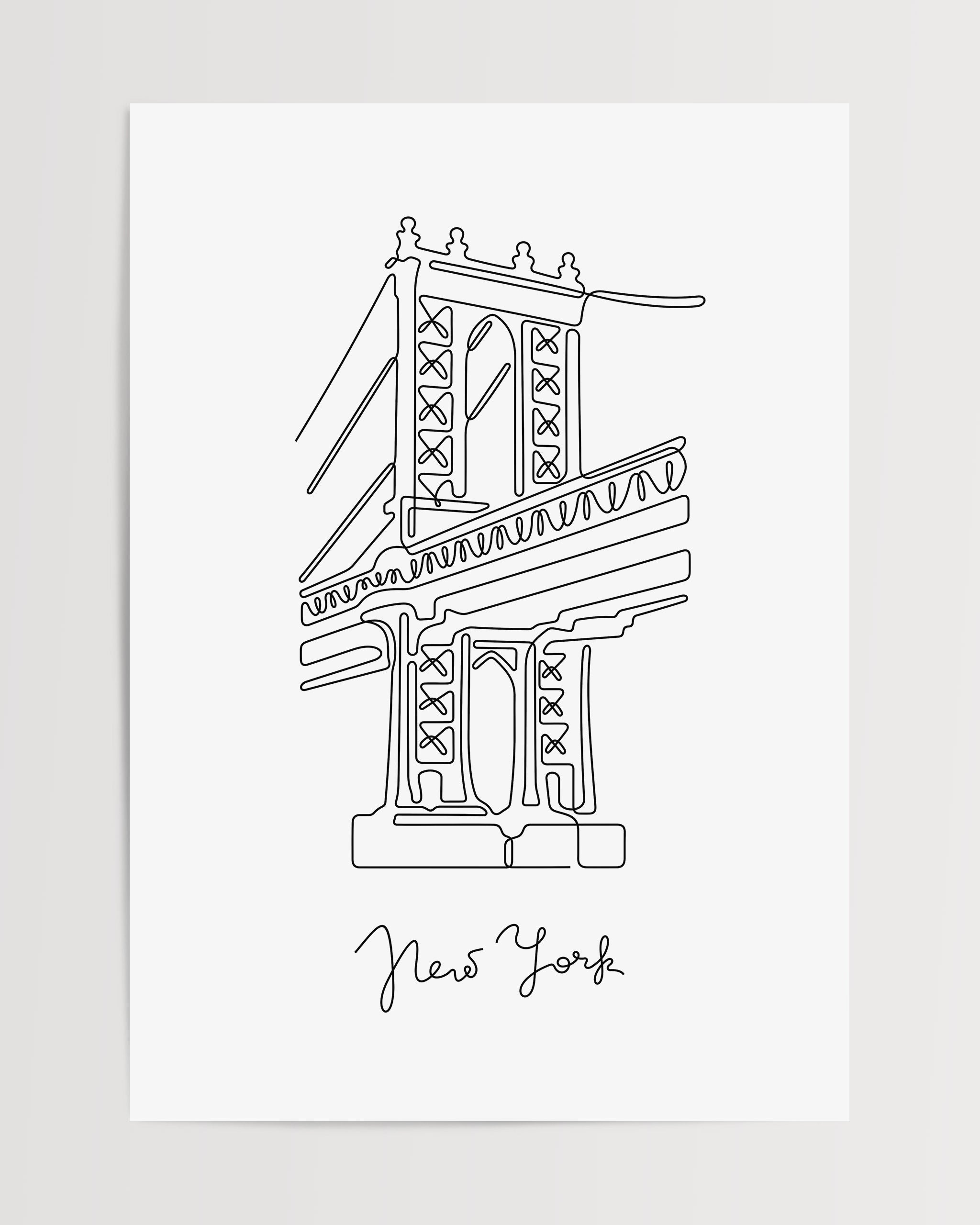 New York Stately Bridge-psoter-wall_art-decor-The Poster Square
