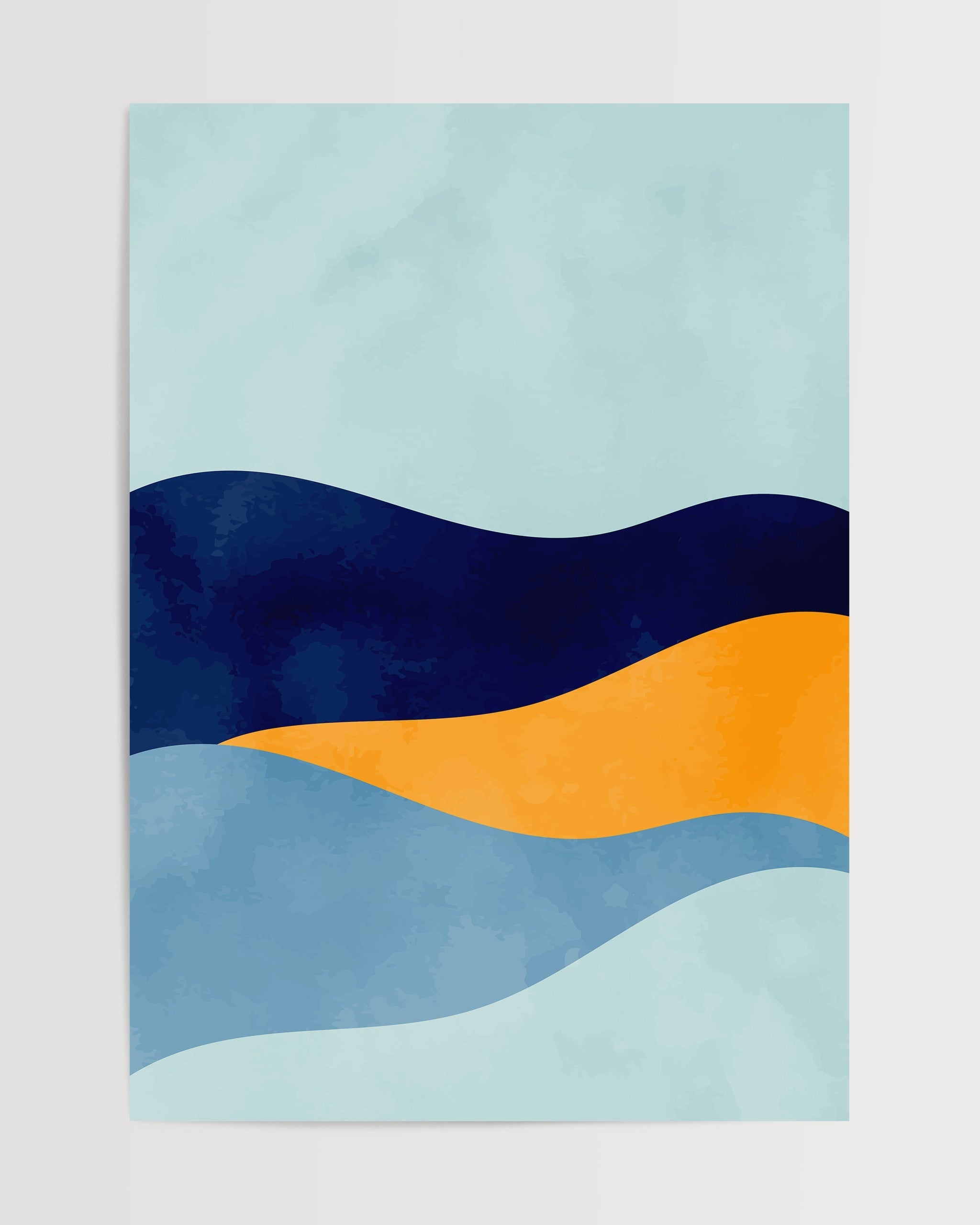 Abstract Sunset Waves No.1-psoter-wall_art-decor-The Poster Square