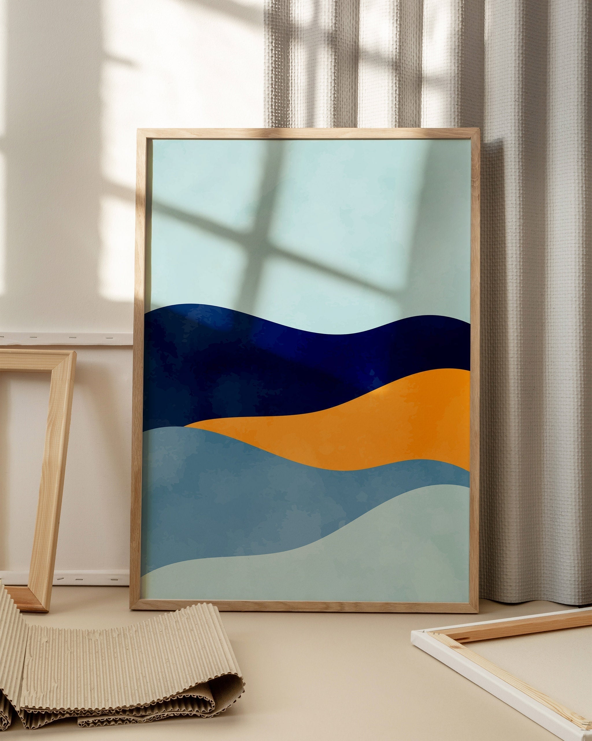 Abstract Sunset Waves No.1-psoter-wall_art-decor-The Poster Square