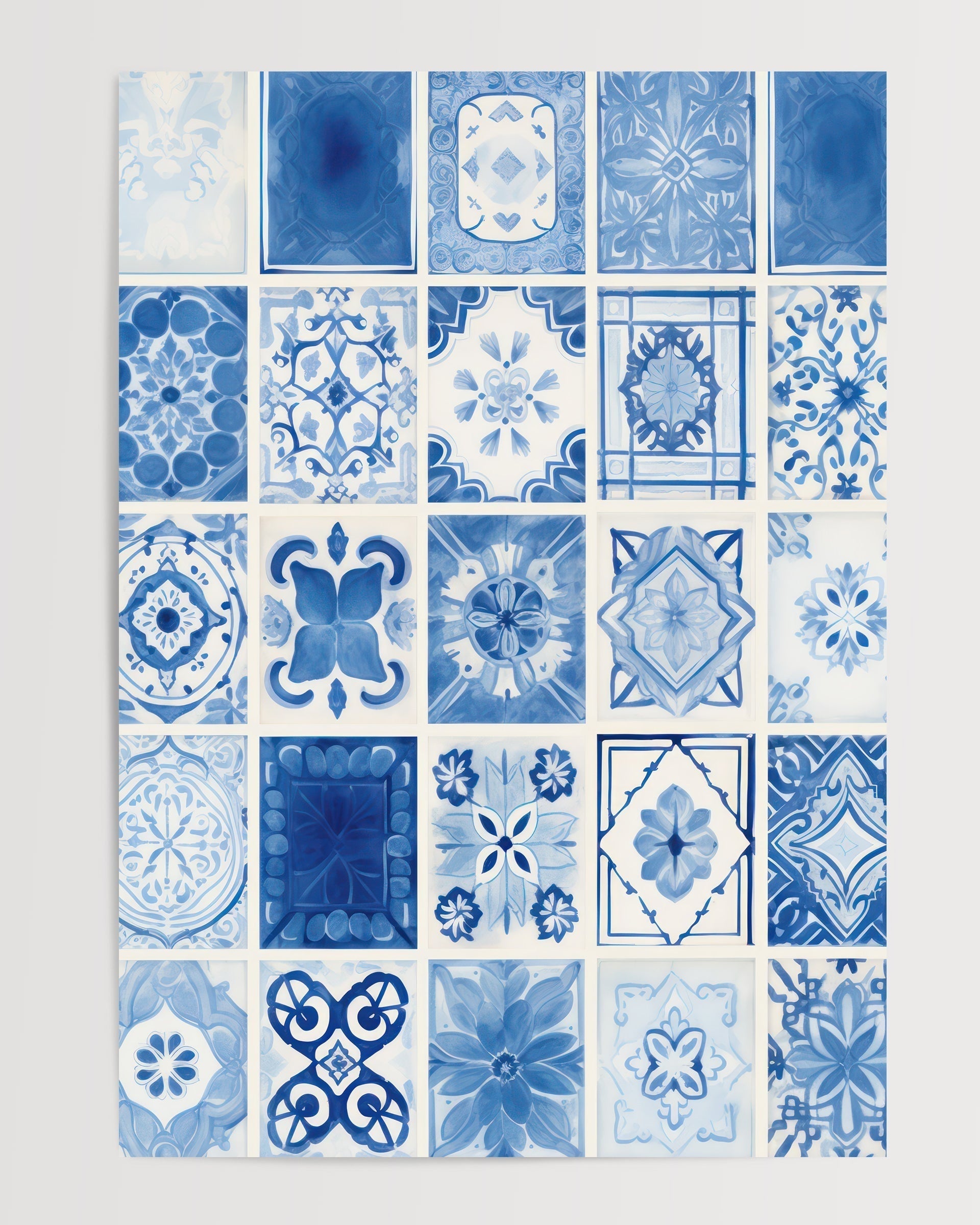 Blue Tiles-psoter-wall_art-decor-The Poster Square
